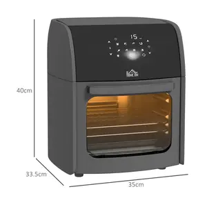 HOMCOM 12.7L Air Fryer Black