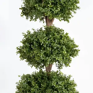 Blooming Artificial - 120cm / 4ft Artificial Boxwood Triple Ball Tree