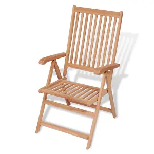 Berkfield Reclining Garden Chairs 2 pcs Solid Teak Wood