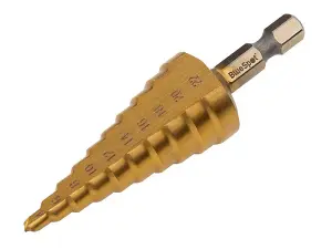 BlueSpot Tools HSS 1/4in Hex Shank Step Drill 4-22mm