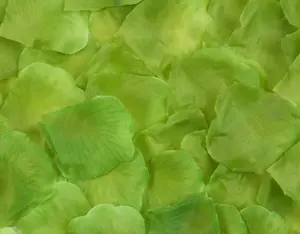 Best Artificial Silk Rose Petals / Green