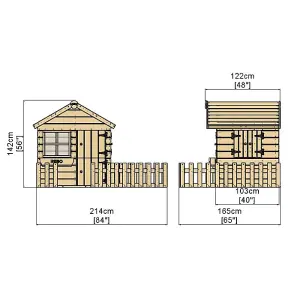 Rebo Orchard 4FT x 4FT Children's Wooden Garden Playhouse - Dove