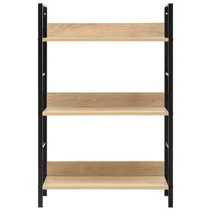 Berkfield 3-Layer Book Shelf Oak 60x27.6x90.5 cm Engineered Wood