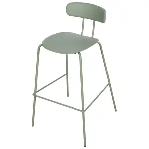 Set of 2 Bar Chairs SIBLEY Light Green