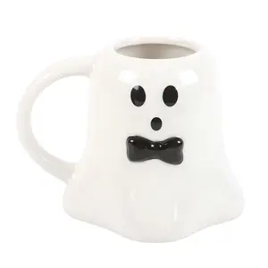 Something Different Mr Boo Ghost Shaped Mug Black/White (One Size)