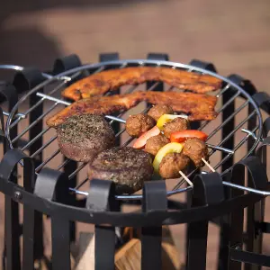 RedFire Fire Basket Dallas with Cooking Grill