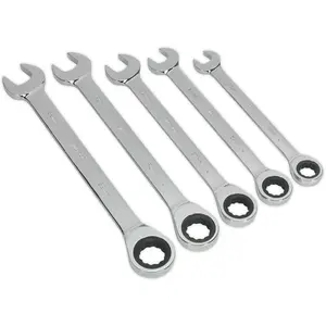 5-Piece Slim Handled Metric Spanner Set with 12-Point Design