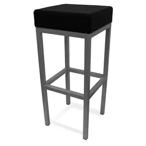 Cordish Upholstered Counter Stool with Metal Frame Black