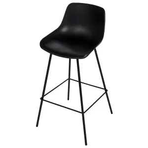 Set of 2 Bar Chairs EMMET Black