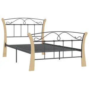 Berkfield Bed Frame Black Metal 100x200 cm