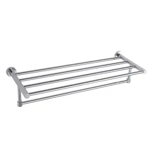 Ronda Bathroom Wall Mounted Chrome Towel Shelf