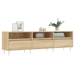 Berkfield TV Cabinet Sonoma Oak 150x30x44.5 cm Engineered Wood