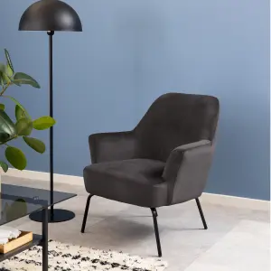 Melissa Lounge Chair in Dark Grey