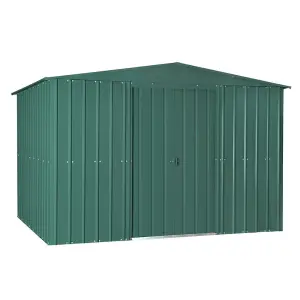 10 x 6 Apex Metal Garden Shed - Heritage Green (10ft x 6ft / 10' x 6' / 3.1m x 1.8m)