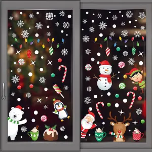 Walplus Snowy Winterland With Friends Window Cling