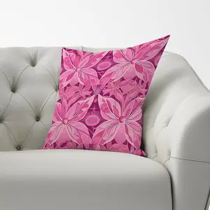 Pink Abstract Floral Design Cushions 33cm x 48cm