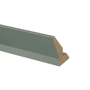 GoodHome Ashmead Matt reed green Smooth Cornice, (L)2400mm (H)305mm