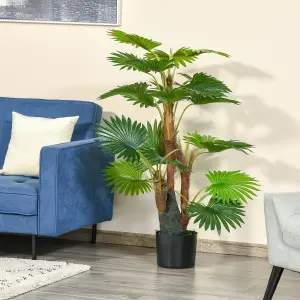 HOMCOM Artificial Palm Tree Fake Plant in Pot Indoor Outdoor Décor 135cm