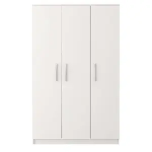 Stylish Omega 19 Hinged Wardrobe W1200mm H1930mm D500mm - White Matt Finish