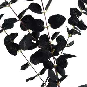 80cm Black Eucalyptus Foliage Stem