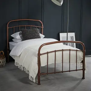 Halston 3.0 Single Metal Copper Bed