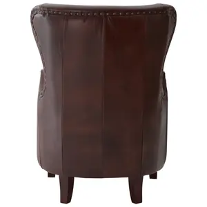 Victor Dark Coffee Leather Armchair