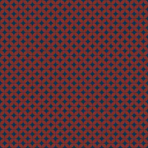 Bobbi Beck eco-friendly red retro diamond pattern wallpaper