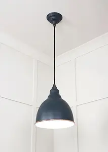 White Gloss Brindley Pendant in Soot