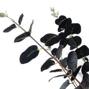 80cm Black Eucalyptus Foliage Stem