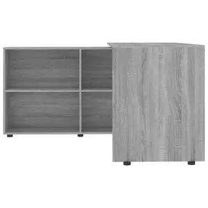 Berkfield Corner Desk Grey Sonoma Engineered Wood