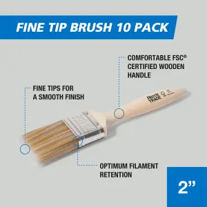 Harris Trade 2" Fine tip Comfort Paint brush, Pack of 10