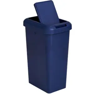 Kitchen Bin Touch and Lift Rectangle Swing Bin as a Kitchen Waste Rubbish Recycle Bin 45L - Navy Blue