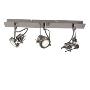 Sage Satin Nickel 3 Light Ceiling Spotlight Bar