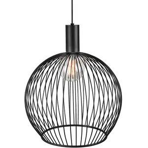 Nordlux DFTP Aver 50 Indoor Dining Living Kitchen Hallway Pendant In Black (Diam) 50cm