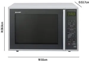 Sharp R959SLM 900W 40L Touch Control Freestanding Combi Microwave Oven