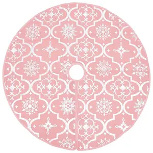 Kimber Luxury Christmas Tree Skirt with Sock Pink / 122 cm