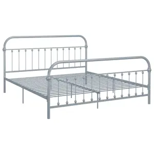 Berkfield Bed Frame Grey Metal 180x200 cm 6FT Super King