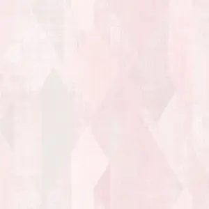 Galerie Geometrix Pink Light Grey Glass Shard Geo Smooth Wallpaper