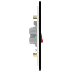 BG Evolve Large 45A Double Pole Cooker Switch & LED, Black Chrome