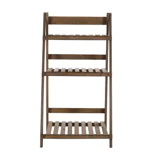 3 Tier Foldable Wooden Plant Display Shelf Storage Rack Pot Holder 920mm(H)