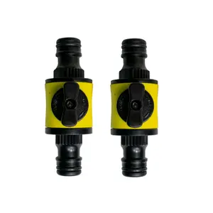 (PACK OF 2) In-line tap/water flow control,allows you to adjust or turn off the water flow,fits all other hose connector brands