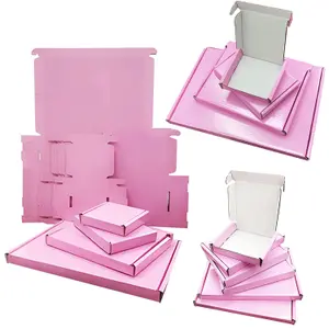 5 x Bright Pink Postal Packing Shipping Die Cut Boxes C5 Size