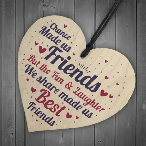 Red Ocean Chance Made Us Colleagues Heart Plaque Sign Friendship FRIEND Gift Thank You