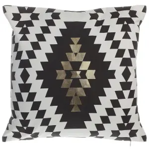 Set of 2 Cushions COLEUS Cotton 45 x 45 cm Geometric Black