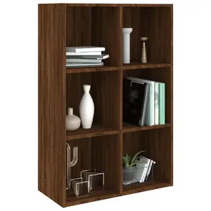 Gardinier Book Cabinet 66 x 30 x 98 cm Engineered Wood Brown Oak