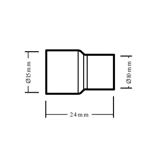 Flomasta End feed Reducing Coupler (Dia)15mm, Pack of 2