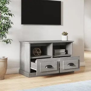 Berkfield TV Cabinet Grey Sonoma 80x35x50 cm Engineered Wood