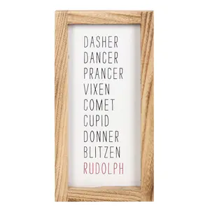 Something Different Reindeer Wood Names Sign White/Brown (One Size)