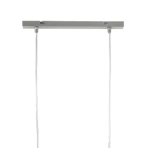 Luminosa Melone 2 Light Wire Frame Pendant Ceiling Light, Grey