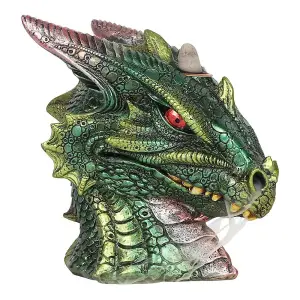 Something Different Green Dragon Head Backflow Incense Burner Green (One Size)